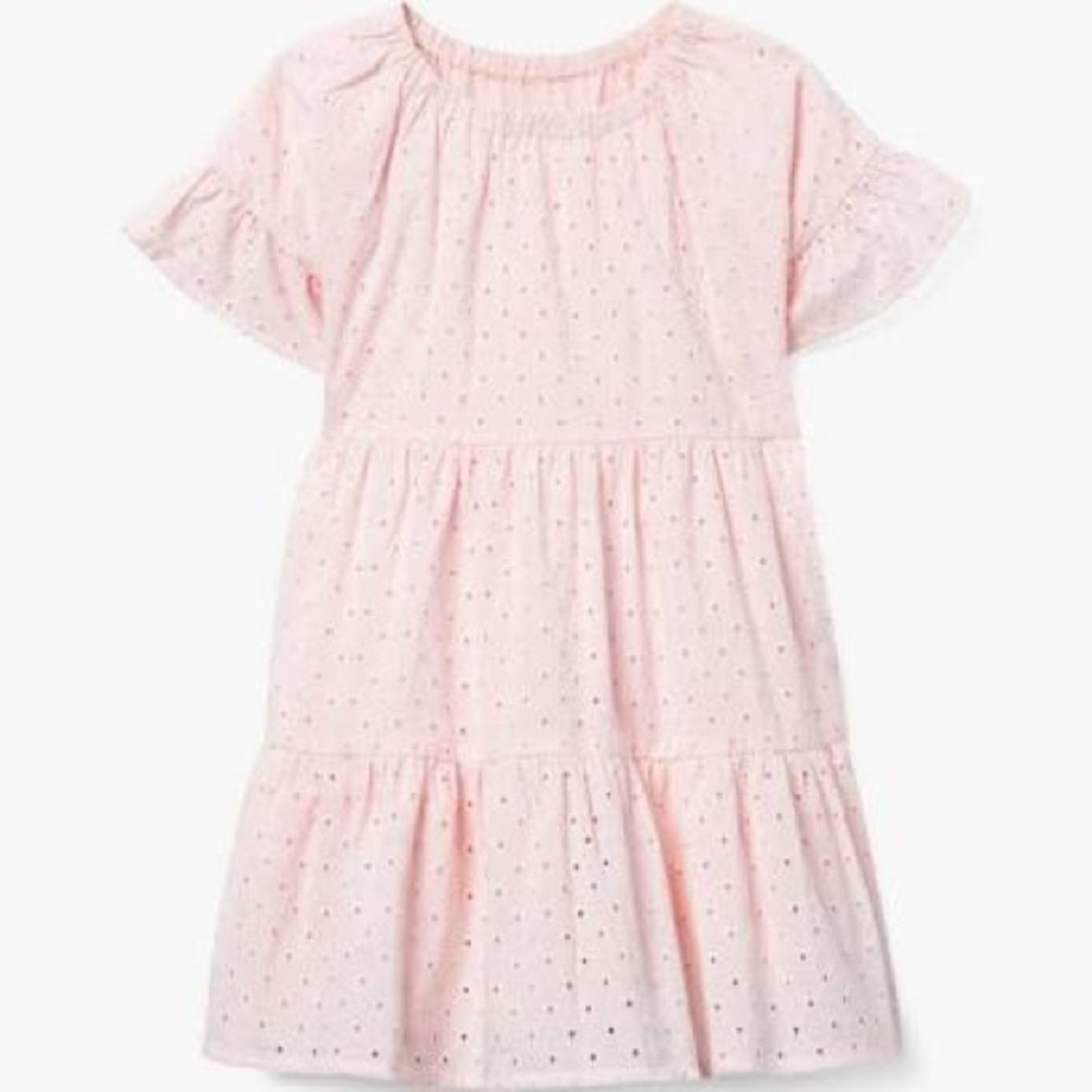 Gymboree Lt Pink Eyelet Tiered Dress Sz XS (4) NWT